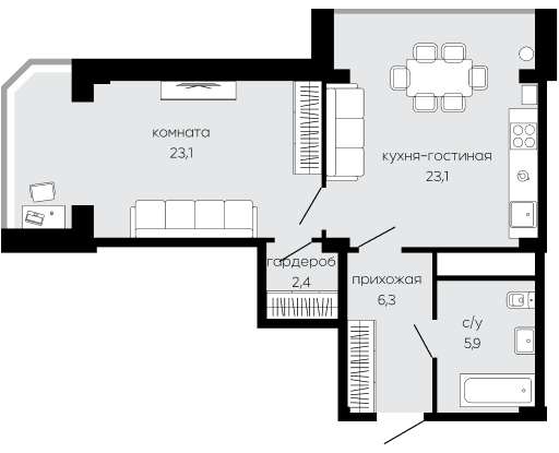 4х-комнатная квартира «ПРИМА»